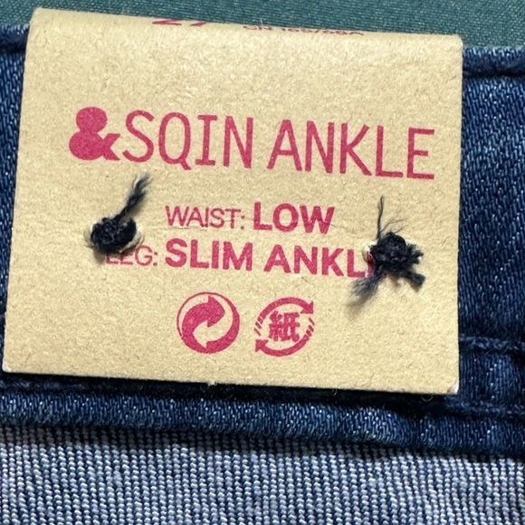 NWT H&M Fit SQIN Skinny Jeans Low Waist Zippered Ankle, Sz 27 - Picture 11 of 16